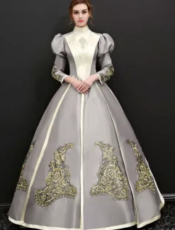 Robe Vintage médiévale victorienne Rococo Marie Antoinette Opéra Costume Rétro Déguisements Halloween