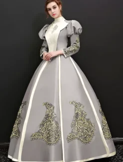 Robe Vintage médiévale victorienne Rococo Marie Antoinette Opéra Costume Rétro Déguisements Halloween