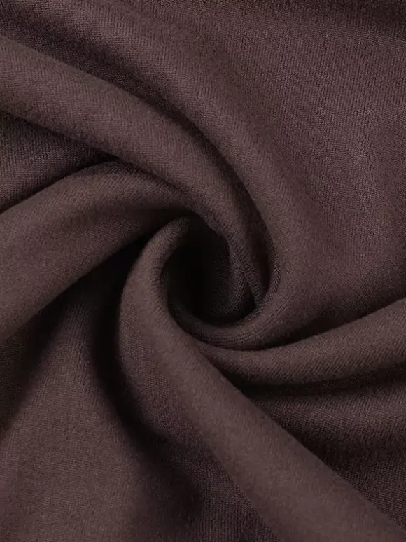 Robe à volants étagés pour femme - Robe mini Balletcore marron café épaules dénudées manches longues - Fête d'anniversaire printanière 2026
