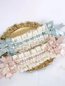 ROCOCO Style Lolita Accessoires Vert Volants Dentelle Couvre-chef Polyester Divers