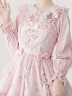 ROCOCO Style Blouses Lolita Haut Lolita Violet Manches Longues Dentelle Volants Chemise Lolita