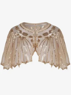 Rétro Femmes Cap Paillette Années 1920 Great Gatsby Flapper Châle Wrap Déguisements Halloween