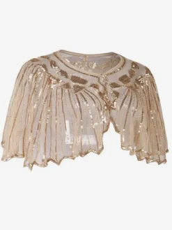 Rétro Femmes Cap Paillette Années 1920 Great Gatsby Flapper Châle Wrap Déguisements Halloween