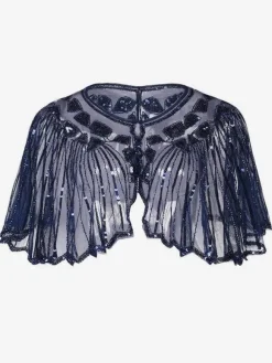 Rétro Femmes Cap Paillette Années 1920 Great Gatsby Flapper Châle Wrap Déguisements Halloween