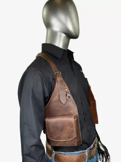 Sac À Bandoulière Steampunk En Cuir Fait Main Vintage Accessoires De Costume