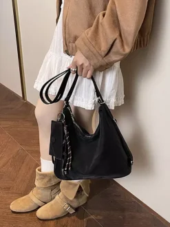 Sac à dos fourre-tout multi-usages en daim vintage à franges grande capacité convertible en sac à bandoulière