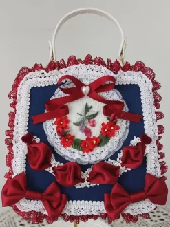 Sac à main en cuir PU vert clair avec n艙uds appliqués sac à main en cuir PU accessoires Lolita