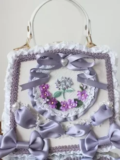 Sac à main en cuir PU vert clair avec n艙uds appliqués sac à main en cuir PU accessoires Lolita