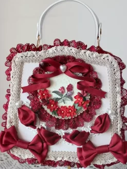 Sac à main en cuir PU vert clair avec n艙uds appliqués sac à main en cuir PU accessoires Lolita