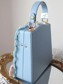 Sac à main en cuir PU vert clair avec n艙uds appliqués sac à main en cuir PU accessoires Lolita