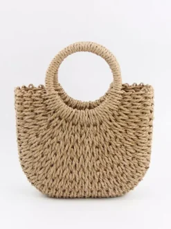 Sac à main en paille pour femme idéal pour les vacances ou la plage 2026