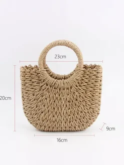 Sac à main en paille pour femme idéal pour les vacances ou la plage 2026