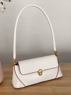 Sac Baguette en similicuir pour femme sac à bandoulière fin 2026