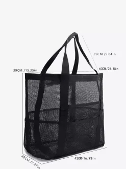 Sac de plage en maille grande capacité sac de voyage multifonctionnel sac de rangement à bandoulière portable 2026