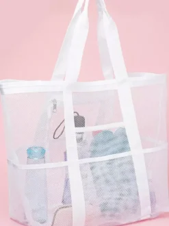 Sac de plage en maille grande capacité sac de voyage multifonctionnel sac de rangement à bandoulière portable 2026