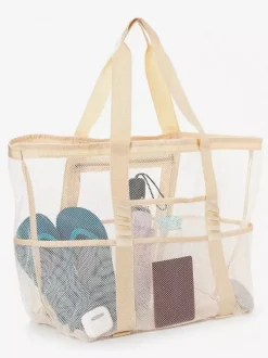 Sac de plage en maille grande capacité sac de voyage multifonctionnel sac de rangement à bandoulière portable 2026