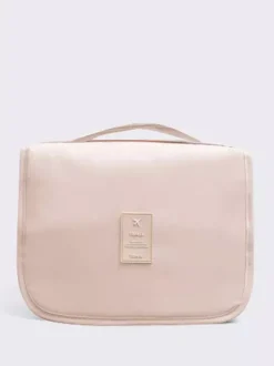 Sac de rangement de voyage étanche avec crochet trousse de toilette portable de grande capacité pour femmes