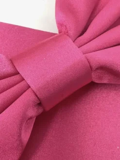 Sac de soirée miniature en satin avec anse anneau et n艙ud bandoulière amovible et chaîne détachable pochette pour mariage ou soirée.