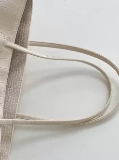 Sac fourre-tout à motif crocodile en similicuir grande capacité pour femme 2026