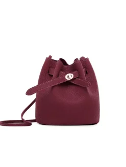Sac seau en similicuir avec cordon de serrage pour femme 2026