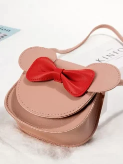Sac Sweet Lolita en cuir PU rouge avec n艙uds sac bandoulière en cuir PU accessoires Lolita