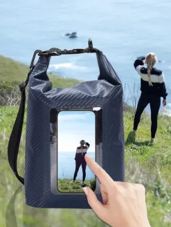 Sac étanche à double compartiment avec fenêtre transparente pour téléphone à l'avant