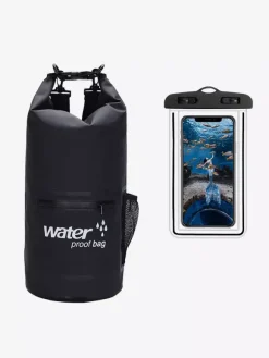 Sac étanche 2 en 1 avec poche extérieure zippée et sac étanche assorti pour téléphone
