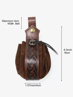 Sac Banane Steampunk Homme Accessoires Costume Marron Café Vintage