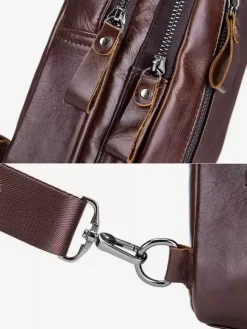 Sac Bandoulière Accessoires De Sport Marron Foncé Sac D'affaire Hommes