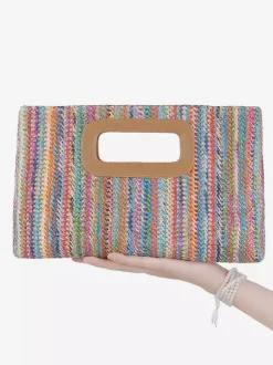 Sac à bandoulière avec chaîne amovible Sac à main en paille pour femme 2026