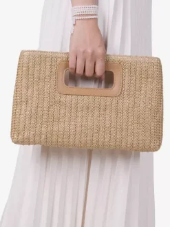 Sac à bandoulière avec chaîne amovible Sac à main en paille pour femme 2026