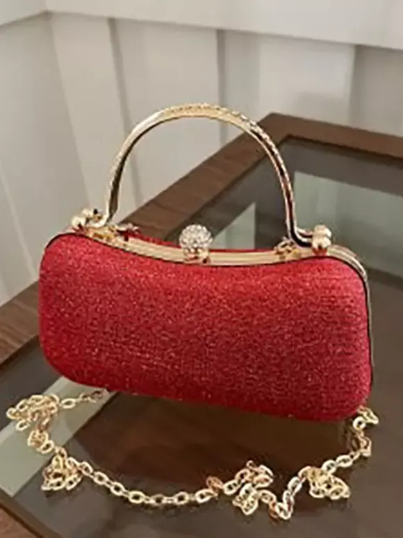 Sac à bandoulière avec serrure en strass sac à main de fête exquis avec chaîne pour femmes 2026