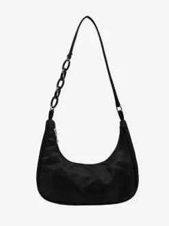 Sac à bandoulière décontracté en nylon avec chaîne en acrylique pour femme 2026