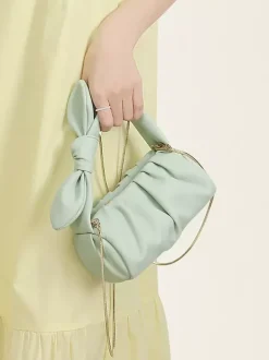 Sac à bandoulière en forme de nuage avec chaîne et n艙ud en similicuir pour femme 2026