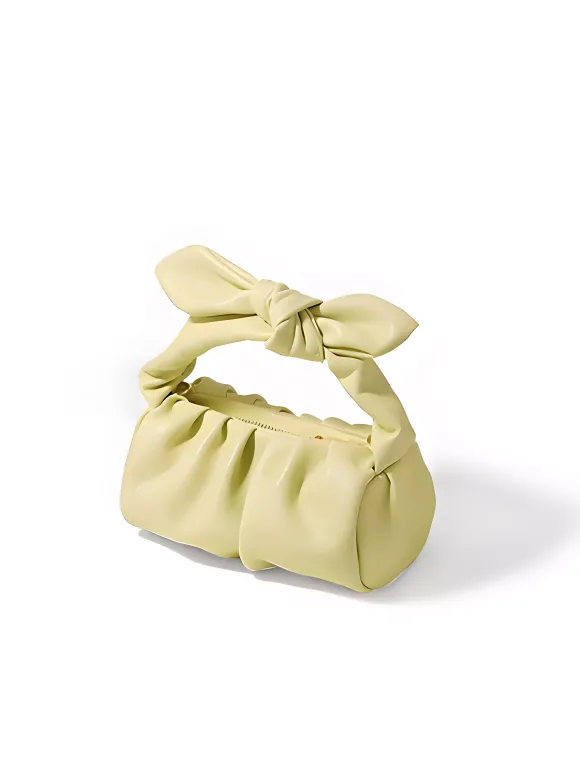 Sac à bandoulière en forme de nuage avec chaîne et n艙ud en similicuir pour femme 2026