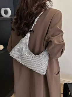 Sac à bandoulière en strass Sac à main brillant pour femme 2026