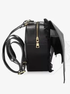 Sac gothique Lolita en cuir PU noir sac à dos en dentelle à volants accessoires Lolita