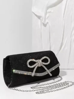 Sac à main à bandoulière en tissu plissé amovible avec chaîne idéal pour les fêtes et les occasions spéciales.