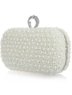 Sac à main de mariage rose clair sac à main perles paillettes en alliage