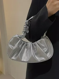 Sac à main en similicuir avec sac nuage plissé pour femme 2026