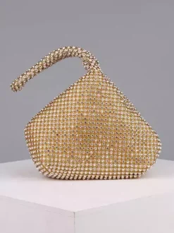 Sac à main mariage argent brillante