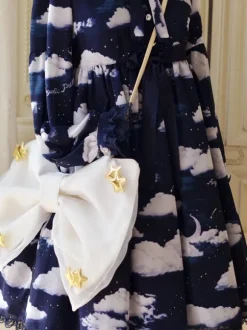 Sac N艙ud Mignonne Lolita Sac Bandoulière En Polyester Étoiles Accessoires Lolita