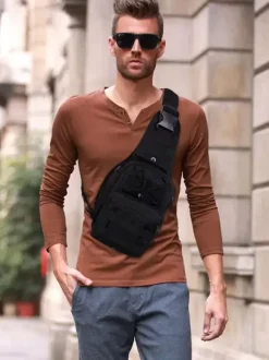 Sac pour hommes Nylon Nylon Camouflage Messenger Sac