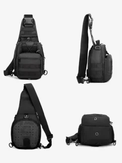 Sac pour hommes Nylon Nylon Camouflage Messenger Sac