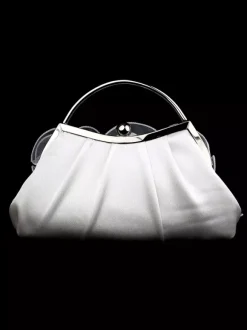 Sacs à main de mariage Accessoires de mariage Pochette de soirée Fleurs plissées