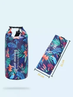 Sac étanche à enroulement en fibre de carbone à imprimé floral tropical