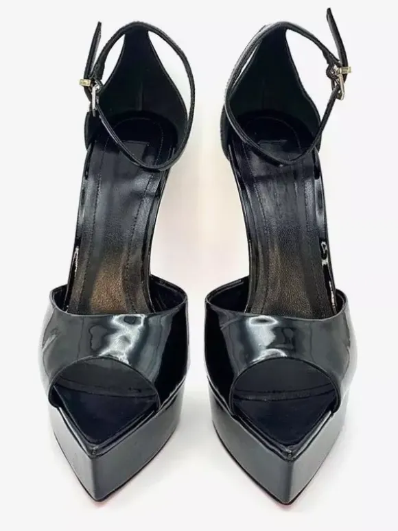 Sandales à talons hauts pour femmes plateforme bout ouvert bride cheville chaussures habillées