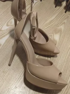 Sandales à talons hauts pour femmes plateforme bout ouvert bride cheville chaussures habillées
