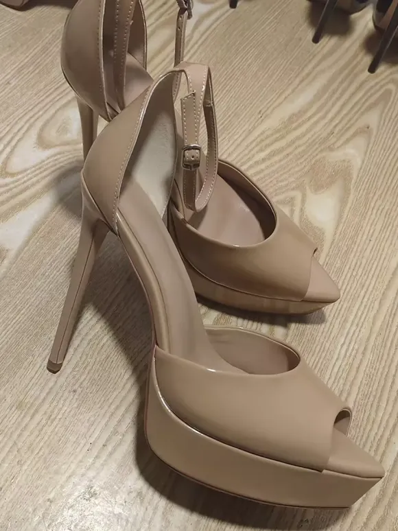 Sandales à talons hauts pour femmes plateforme bout ouvert bride cheville chaussures habillées