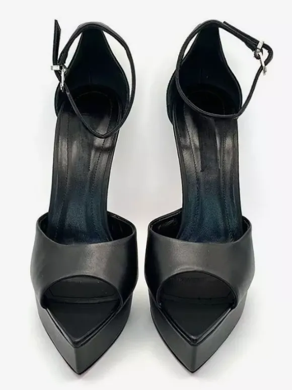Sandales à talons hauts pour femmes plateforme bout ouvert bride cheville chaussures habillées